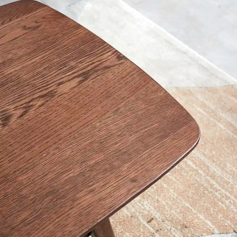 Center table 100% solid Oak Wood Top plate Desk Coffee table W100 x D50 x H44, Easy to assemble Wood With Storage Shelf