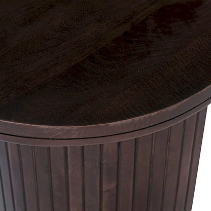 Geneva 51 in. Brown Wood Oval Coffee Table