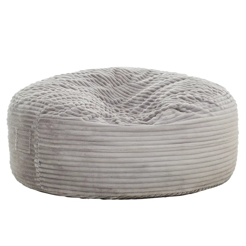 6-Foot Oversized Faux Fur Bean Bag Chair with Shredded Foam Filling