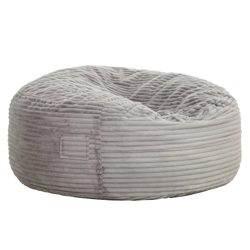 6-Foot Oversized Faux Fur Bean Bag Chair with Shredded Foam Filling