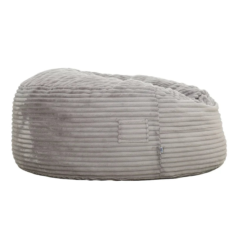 6-Foot Oversized Faux Fur Bean Bag Chair with Shredded Foam Filling