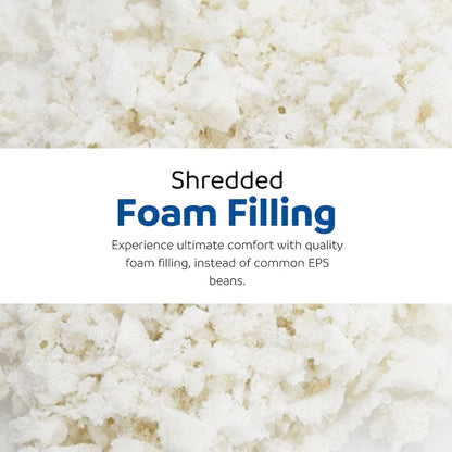 6-Foot Oversized Faux Fur Bean Bag Chair with Shredded Foam Filling