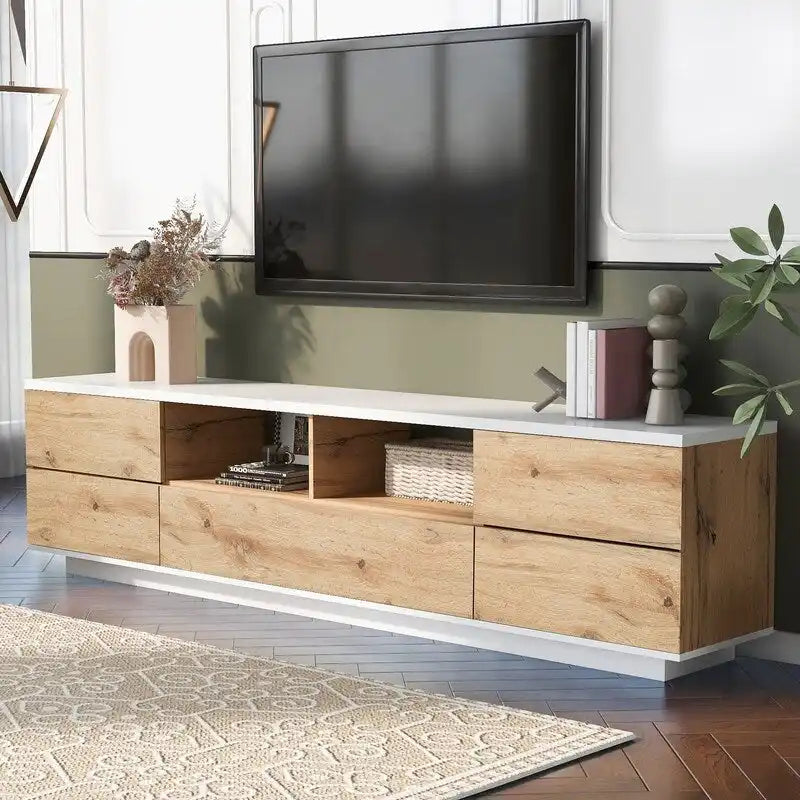 Modern TV stand for TVs up to 80, Entertainment Center Media Console