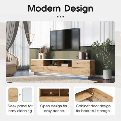 Modern TV stand for TVs up to 80, Entertainment Center Media Console