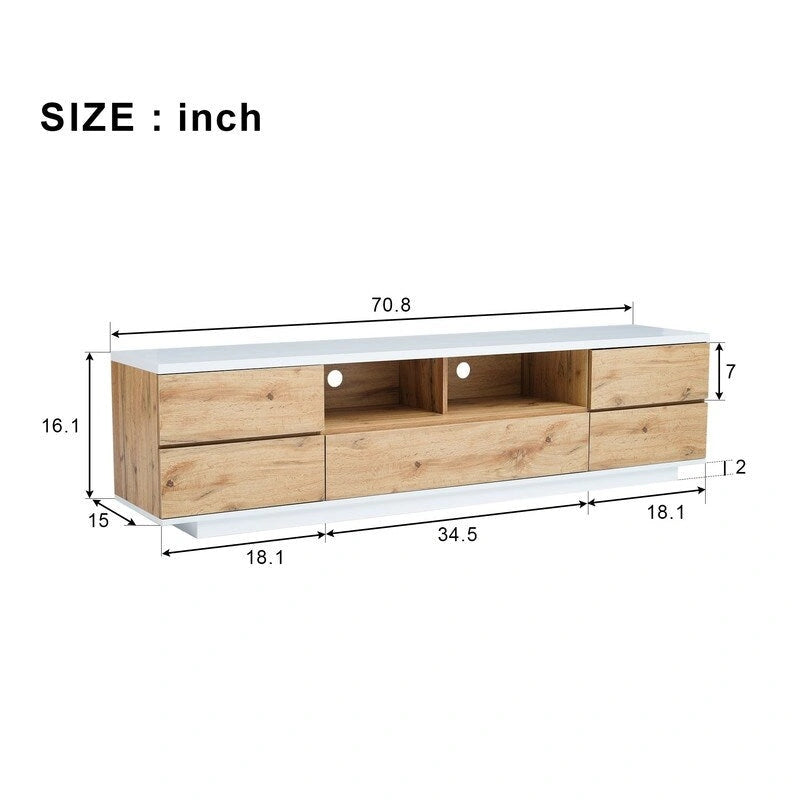 Modern TV stand for TVs up to 80, Entertainment Center Media Console