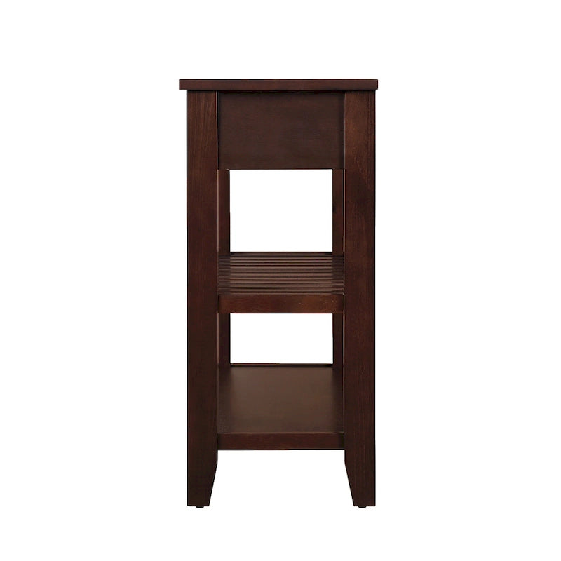Console Sofa Table with 2 Storage Drawers and 2 Tiers Shelves