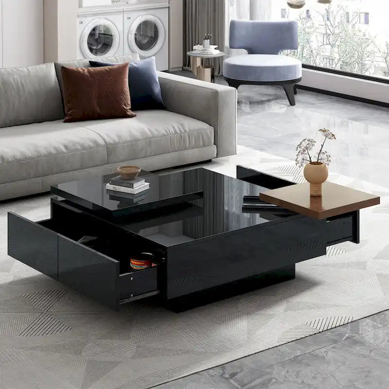 Modern Square Wood Coffee Table