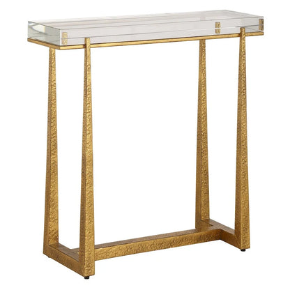 Midas Thick Crystal Accent Table - 24H x 24W x 8.625D